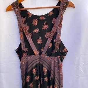 Purple Free People Maxi Dress with Side Cut Out and Strappy Back